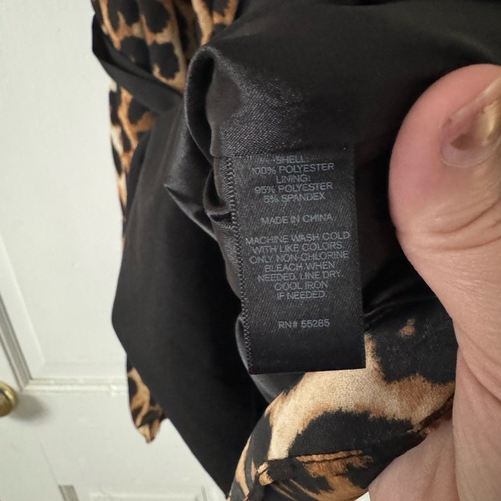 Express Leopard Print Ruffle Dress - Picture 8 of 9